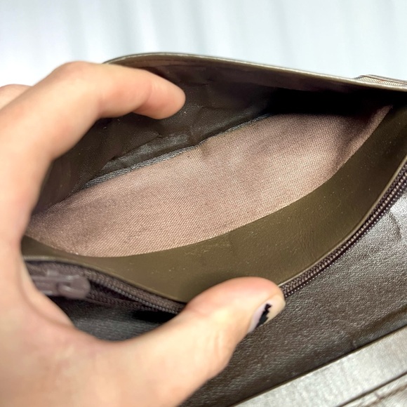 Burberry | vintage retro nova-check plaid canvas brown leather slim long wallet - Picture 9 of 11